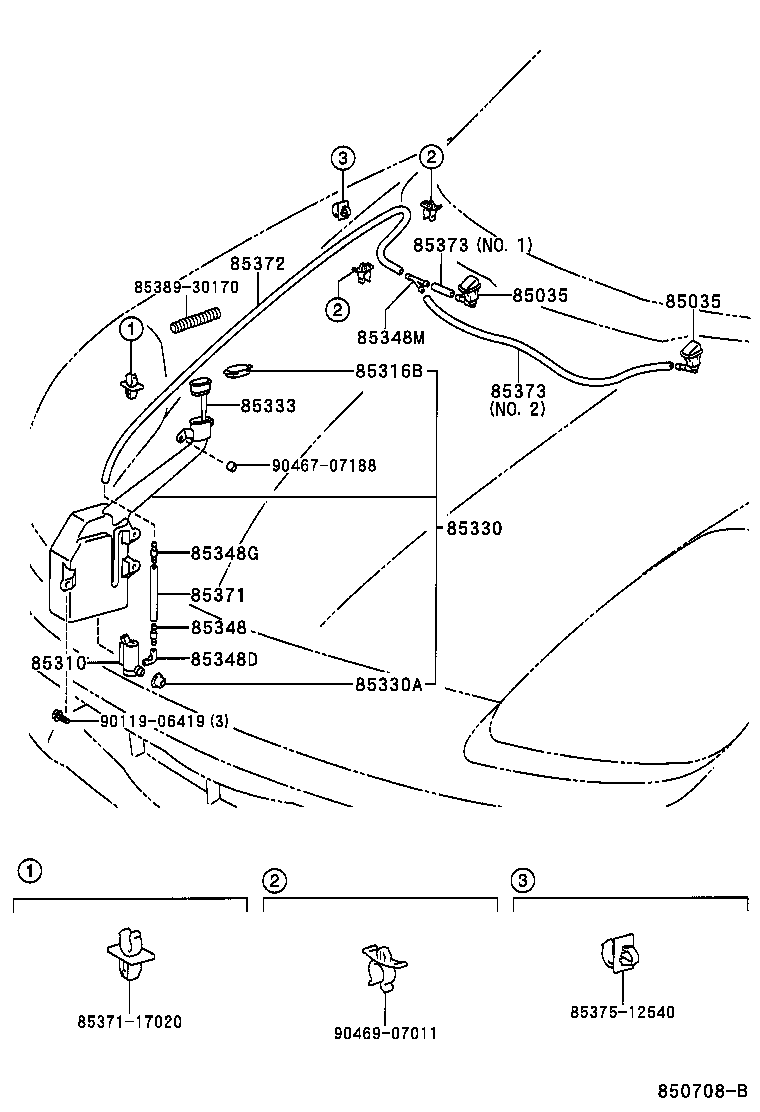 85315-17100 JAR ASSY, WINDSHIELD WASHER product image