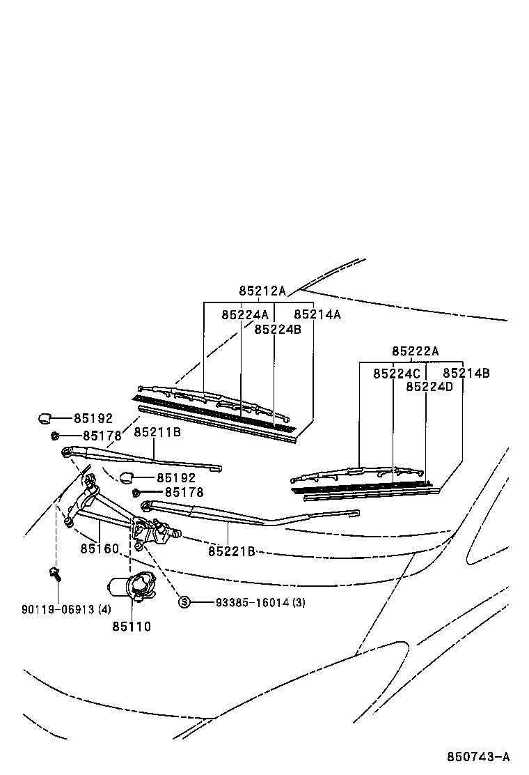 85214-28030 RUBBER, WIPER, RH product image