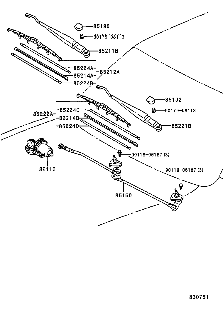 85150-35200 LINK ASSY, WINDSHIELD WIPER product image