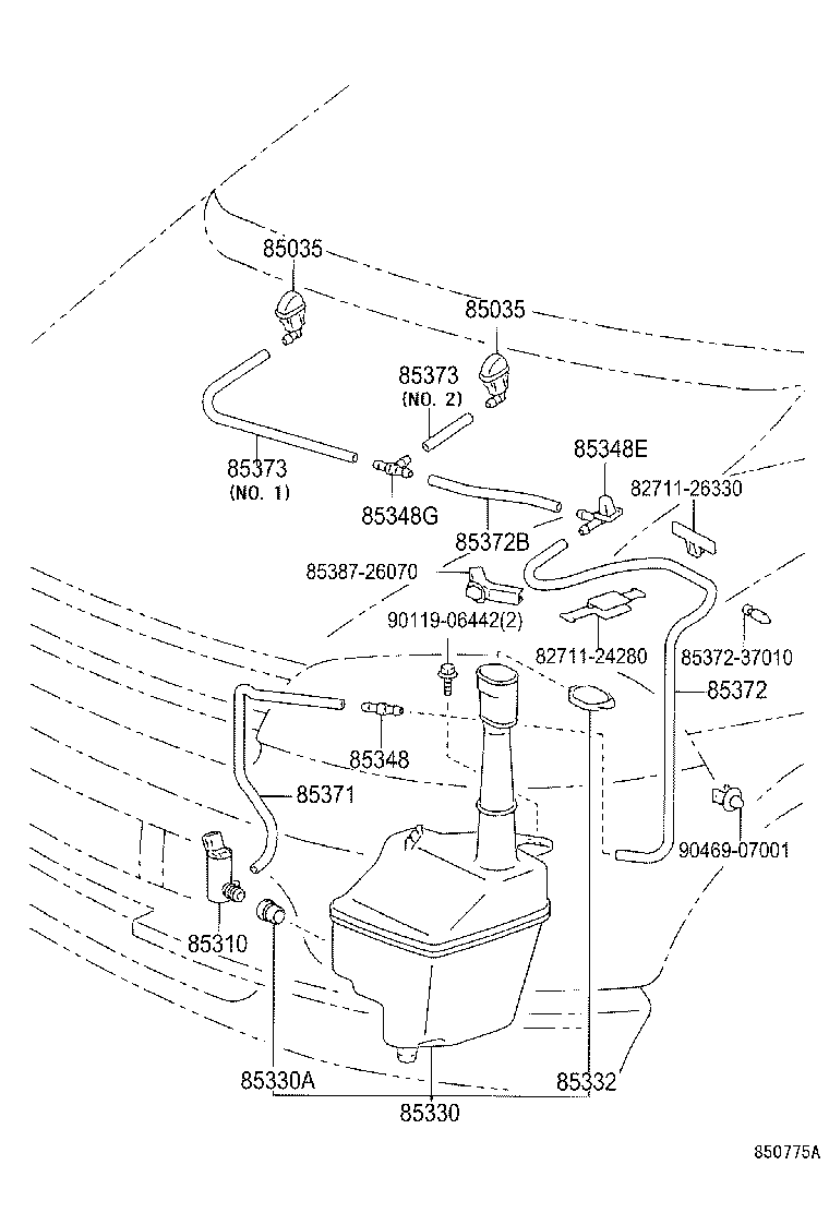 85315-26032 JAR ASSY, WINDSHIELD WASHER product image