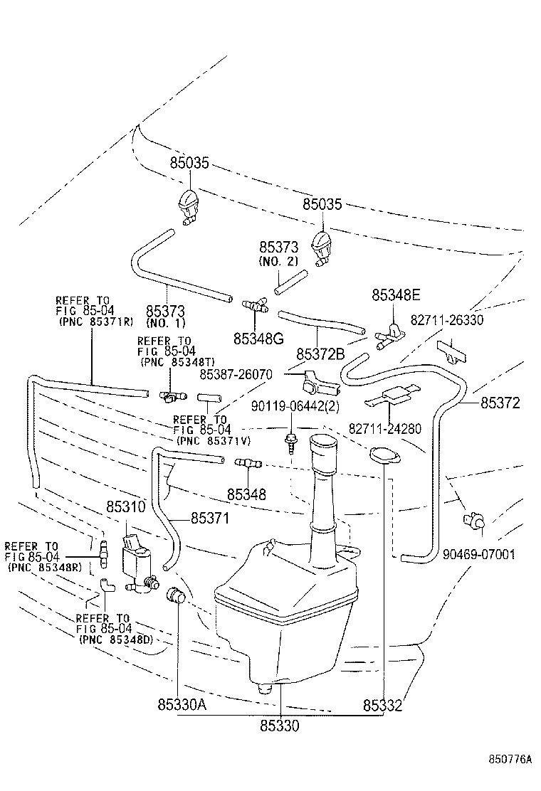 85315-26032 JAR ASSY, WINDSHIELD WASHER product image