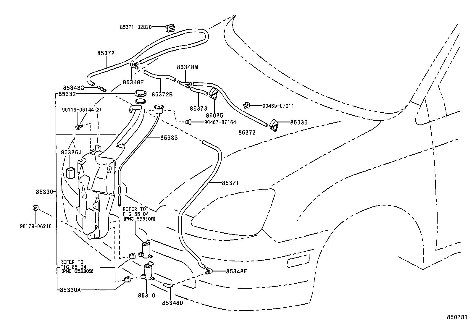 85315-42190 JAR ASSY, WINDSHIELD WASHER product image