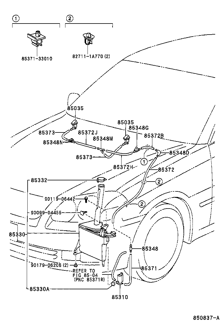 85315-22260 JAR ASSY, WINDSHIELD WASHER product image