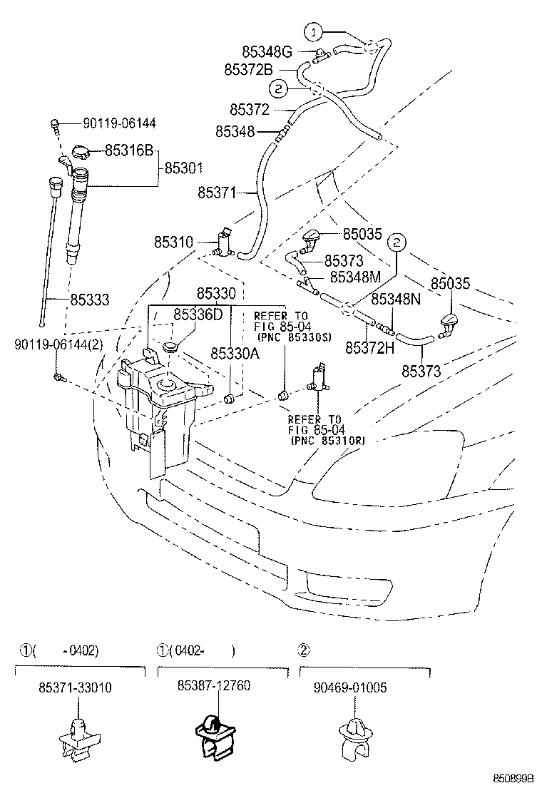 85355-44020 JAR ASSY, WINDSHIELD WASHER product image
