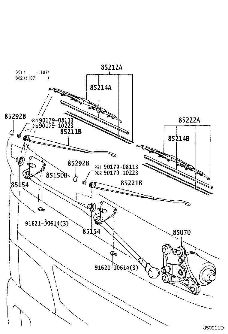 85212-37091 BLADE, FR WIPER, RH product image