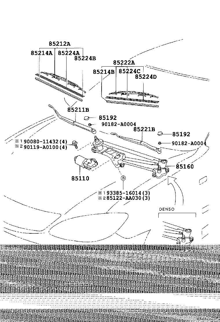 85214-0C011 RUBBER, WIPER, RH product image