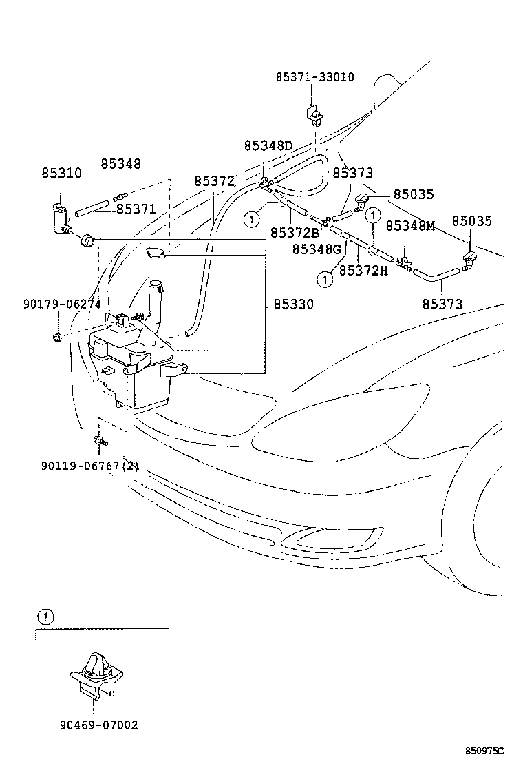 85315-33280 JAR ASSY, WINDSHIELD WASHER product image