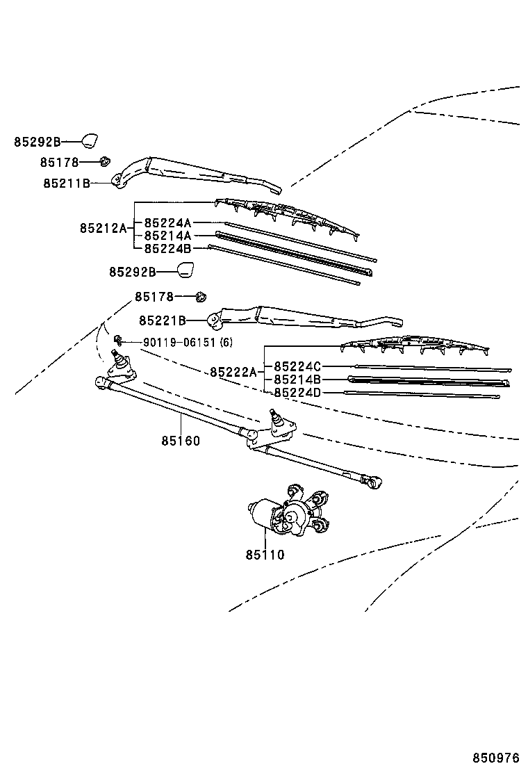 85214-48031 RUBBER, WIPER, RH product image