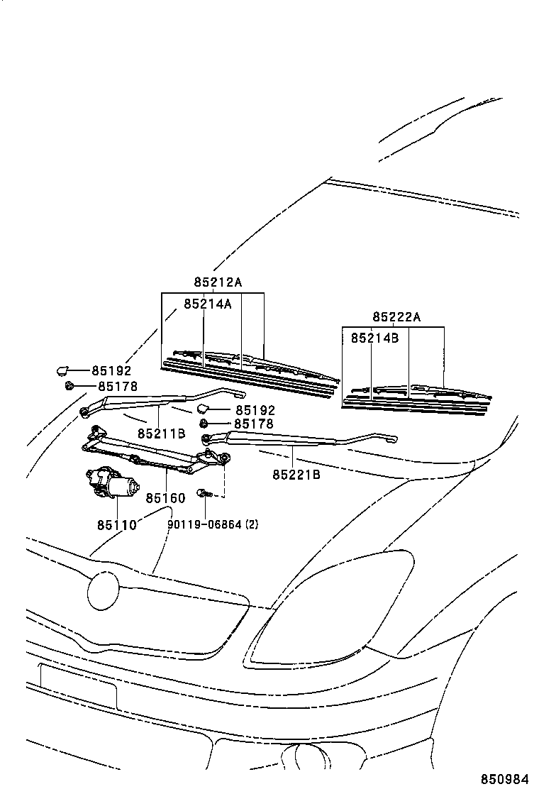 85214-44140 RUBBER, WIPER, RH product image