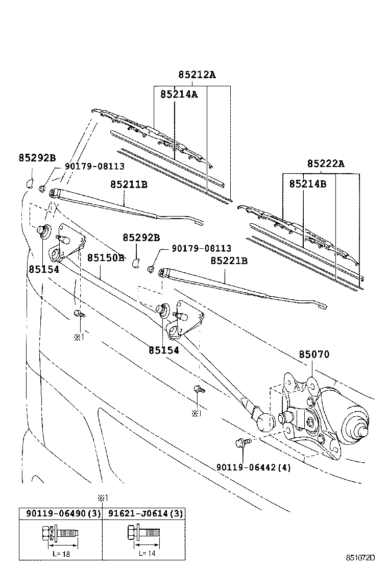 85214-YX010 RUBBER, WIPER, RH product image