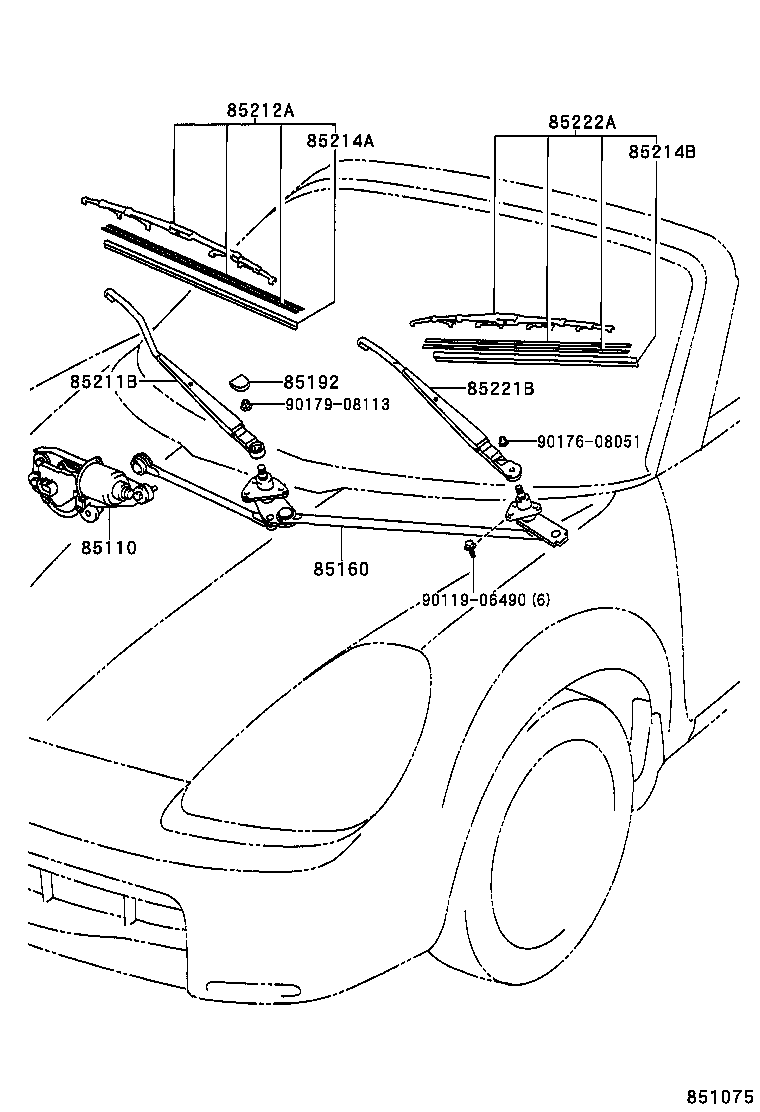 85214-17050 RUBBER, WIPER, RH product image