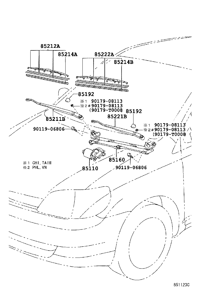 85214-0D040 RUBBER, WIPER, RH product image