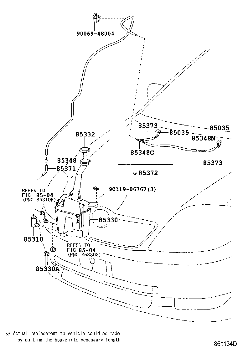 85315-02090 JAR ASSY, WINDSHIELD WASHER product image