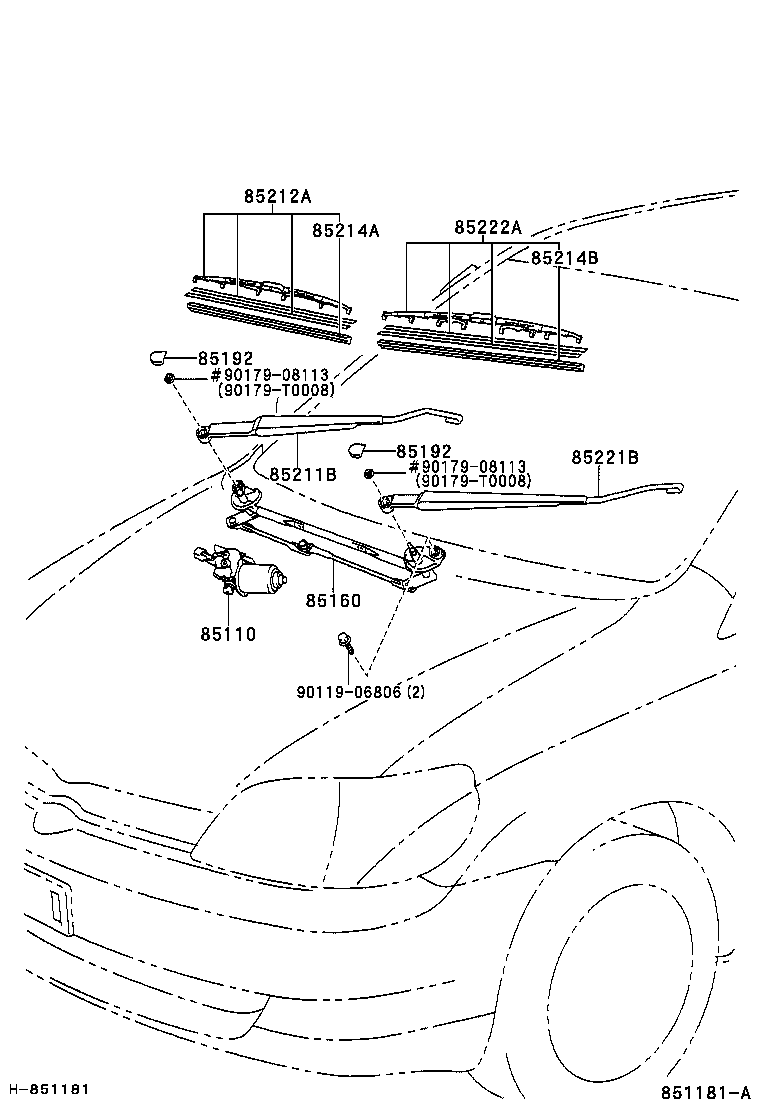 85214-0D040 RUBBER, WIPER, RH product image