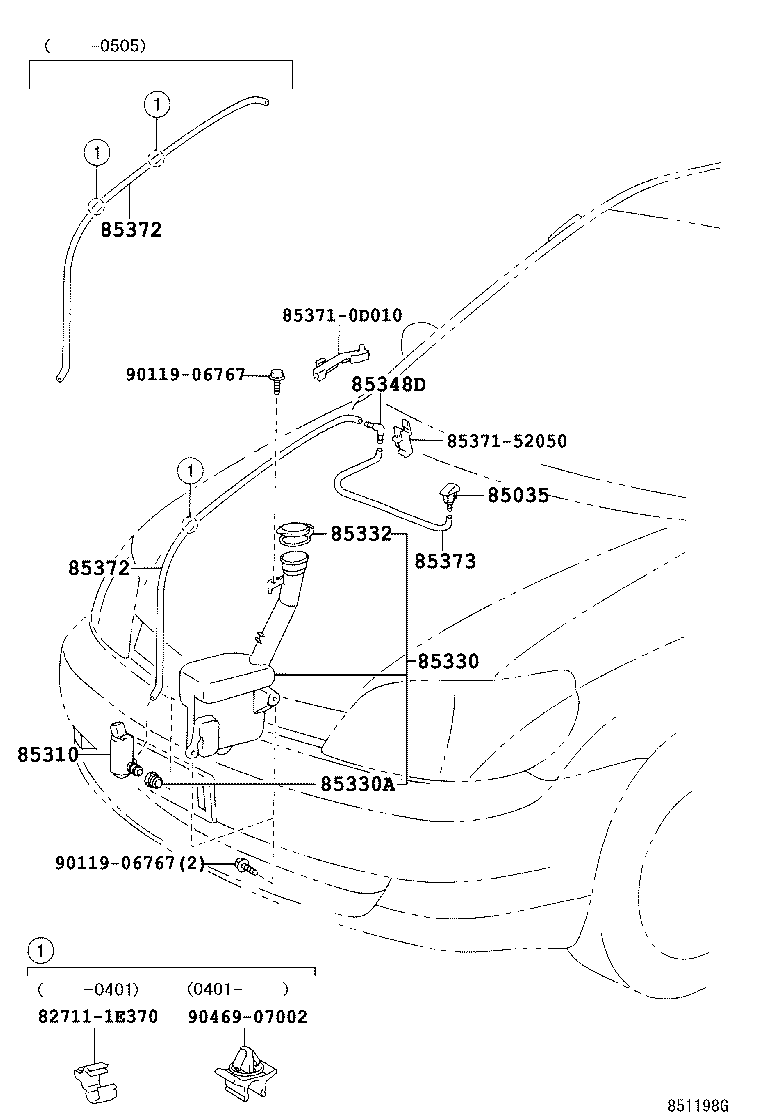 85315-0D040 JAR ASSY, WINDSHIELD WASHER product image
