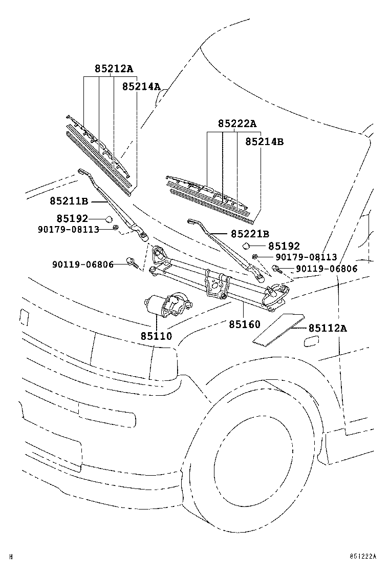 85212-52141 BLADE, FR WIPER, RH product image