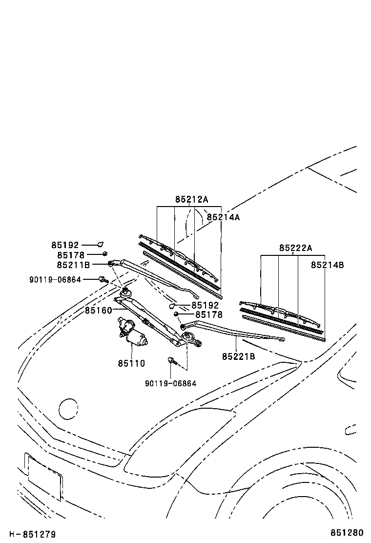 85212-13031 BLADE, FR WIPER, RH product image