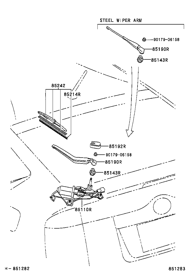 85143-42030 GROMMET, REAR WIPER MOTOR product image