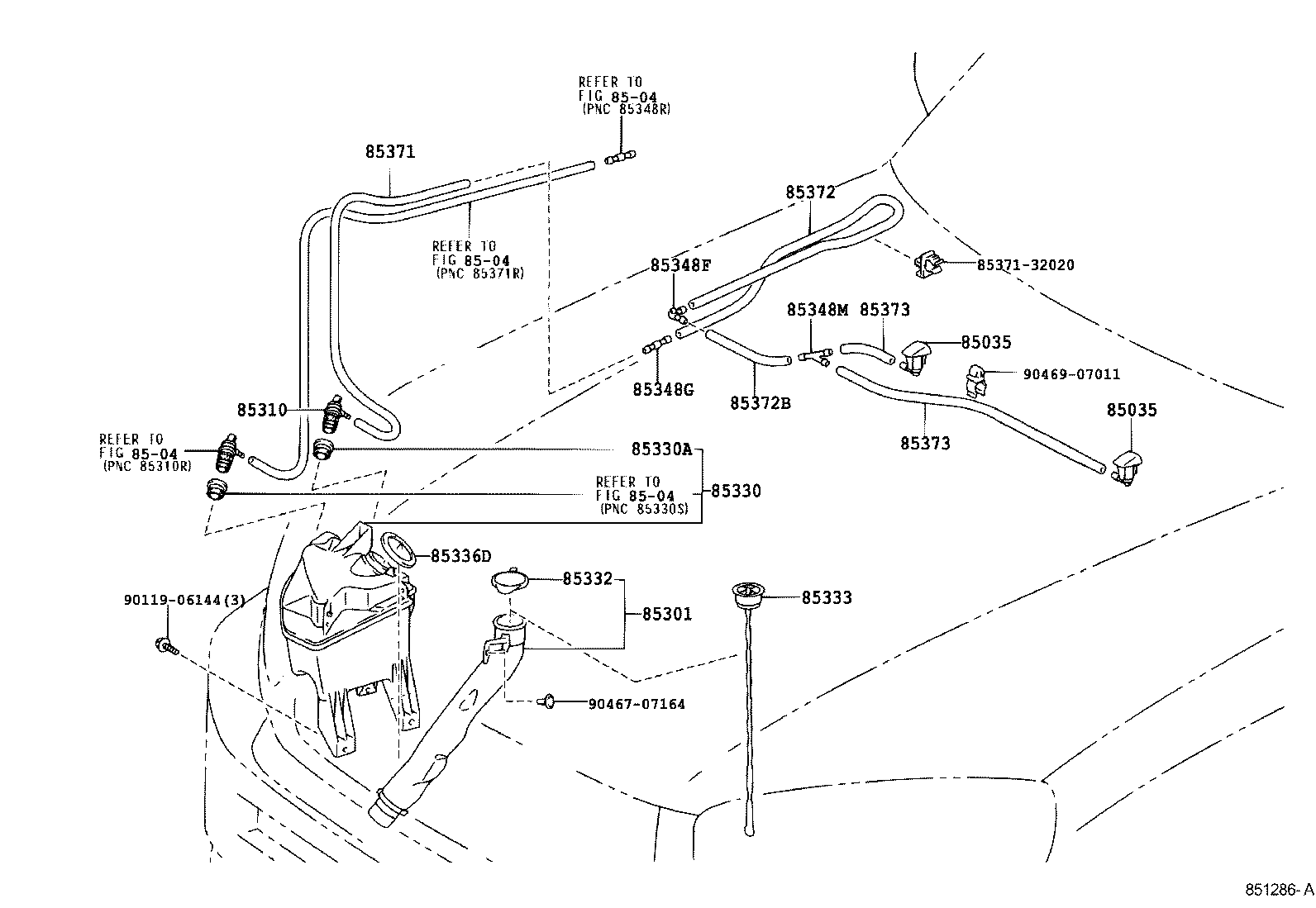 85315-42190 JAR ASSY, WINDSHIELD WASHER product image
