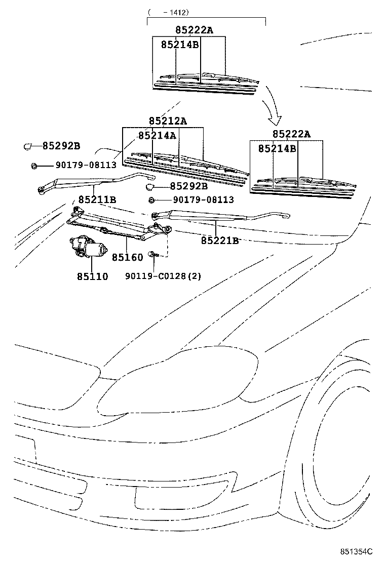 85214-02090 RUBBER, WIPER, RH product image