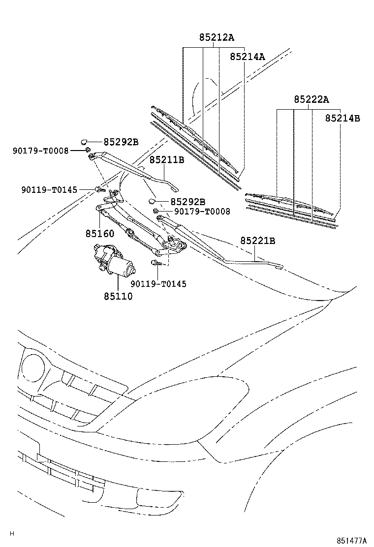 85214-0K100 RUBBER, WIPER, RH product image