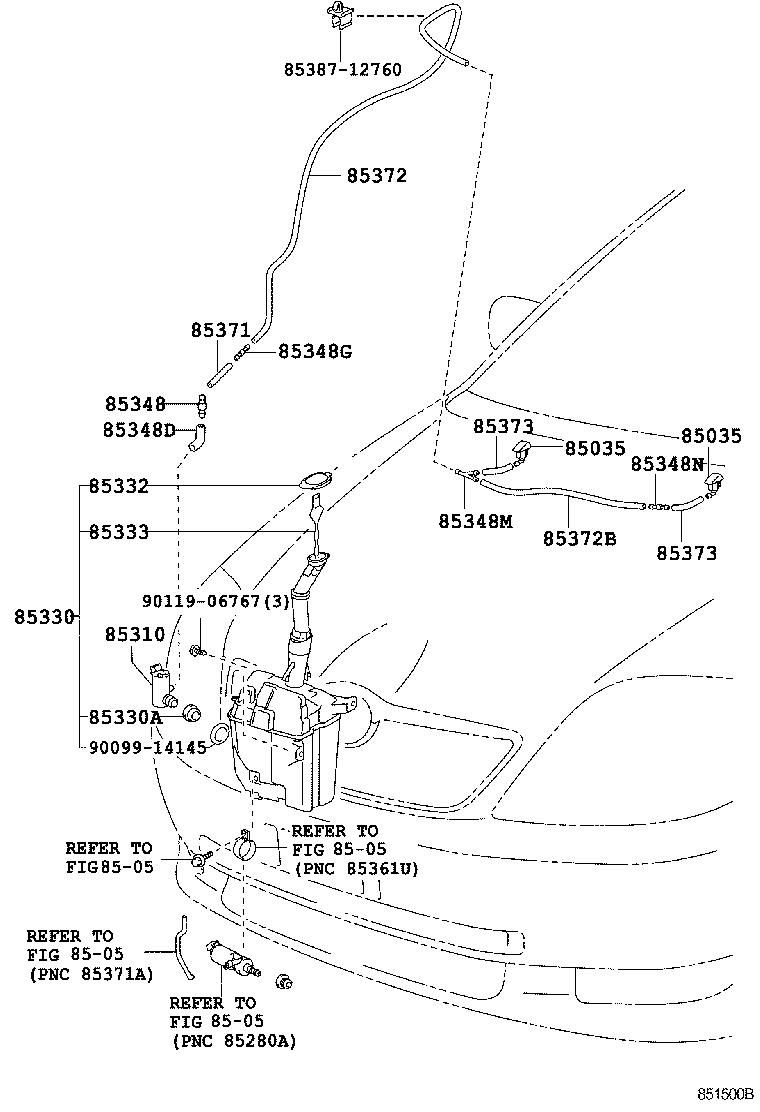 85315-02070 JAR ASSY, WINDSHIELD WASHER product image