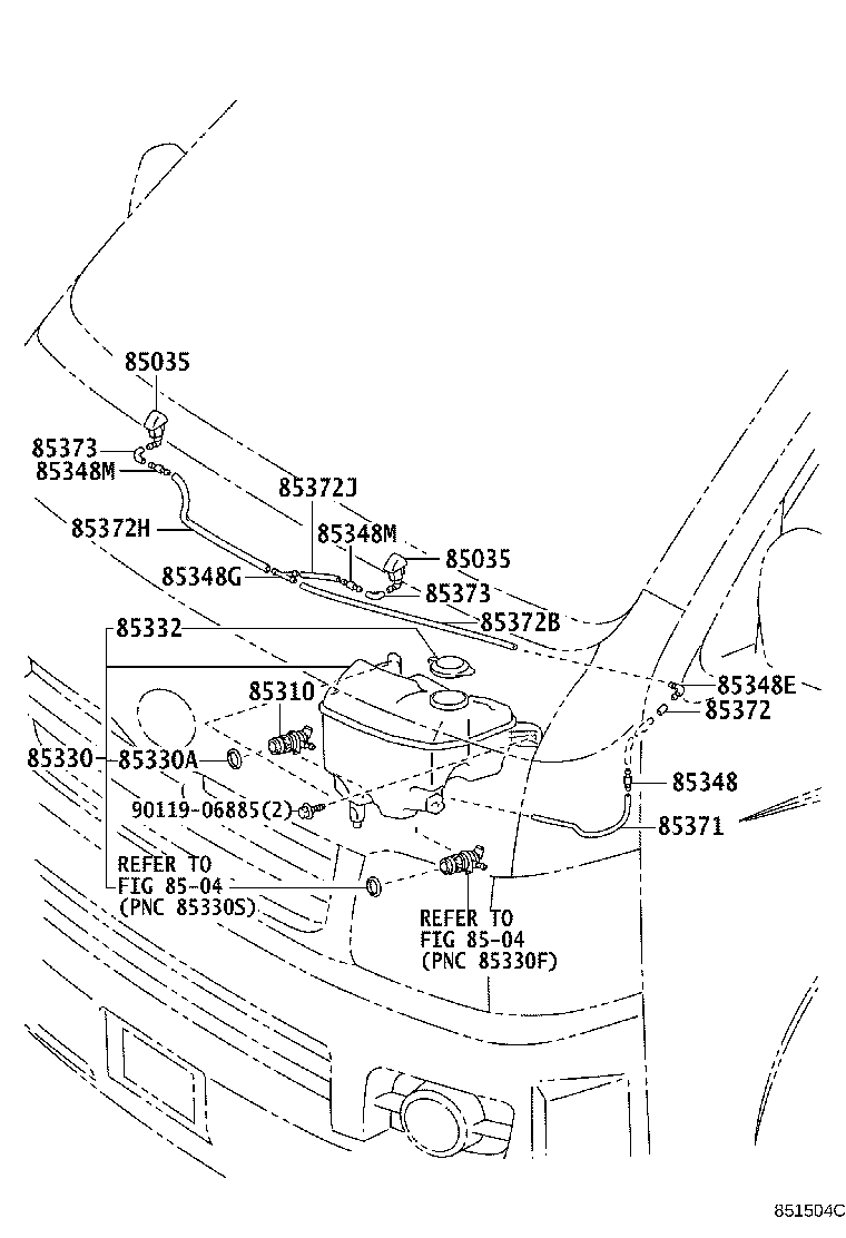 85315-26110 JAR ASSY, WINDSHIELD WASHER product image