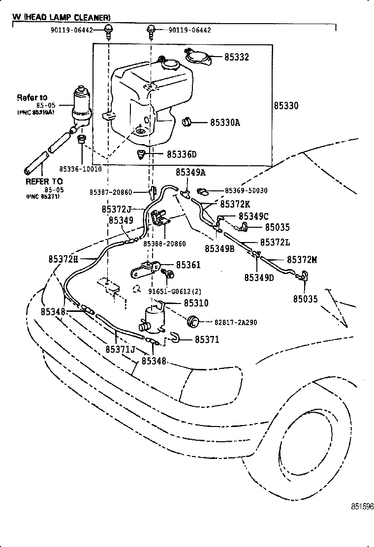 85315-05040 JAR ASSY, WINDSHIELD WASHER product image