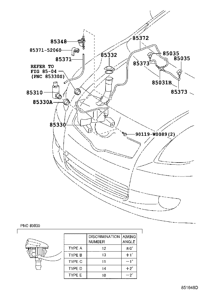 85317-0D060 JOINT, WINDSHIELD WASHER HOSE, NO.1 product image