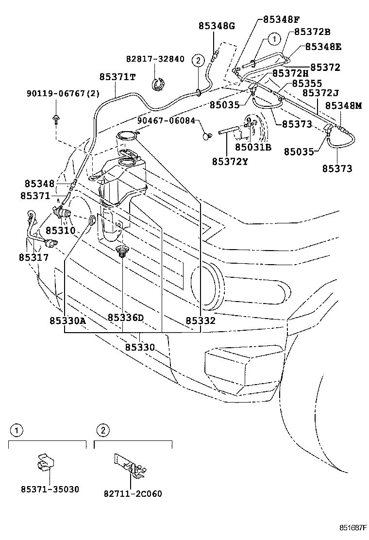 85315-35320 JAR ASSY, WINDSHIELD WASHER product image