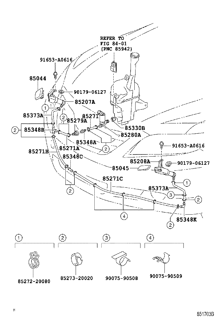 85208-33060 ACTUATOR SUB-ASSY, HEADLAMP WASHER, LH product image