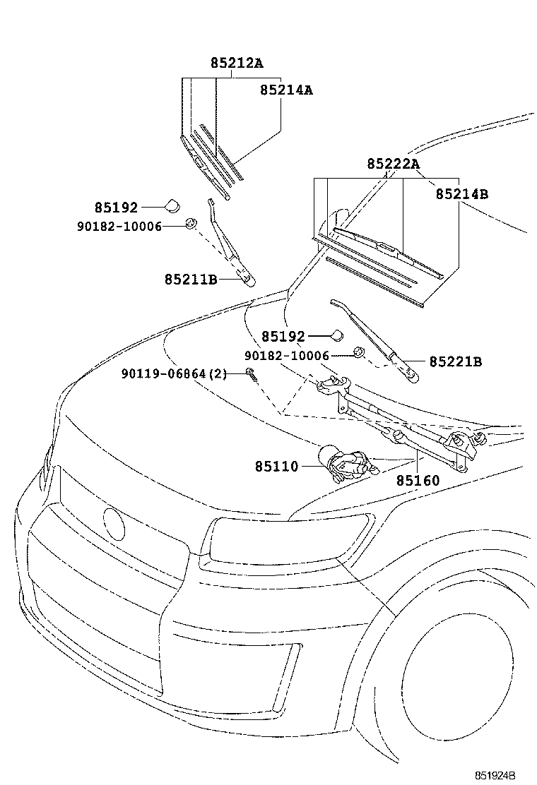 85150-12A90 LINK ASSY, WINDSHIELD WIPER product image