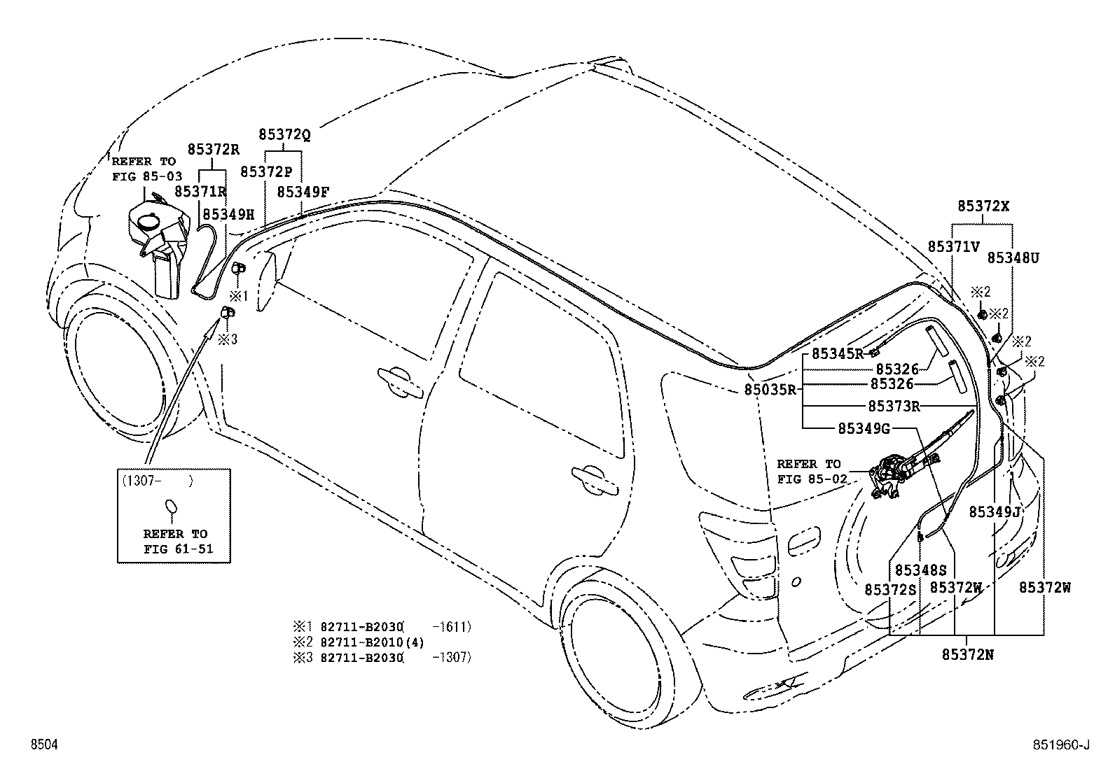 85355-97203 JOINT, REAR WASHER ELBOW, NO.1 product image