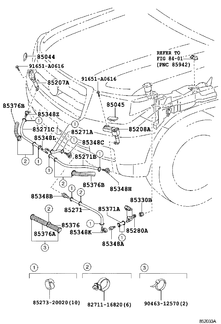 85208-60060 ACTUATOR SUB-ASSY, HEADLAMP WASHER, LH product image