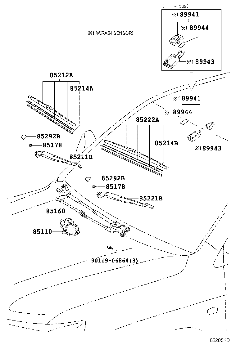 85150-60310 LINK ASSY, WINDSHIELD WIPER product image
