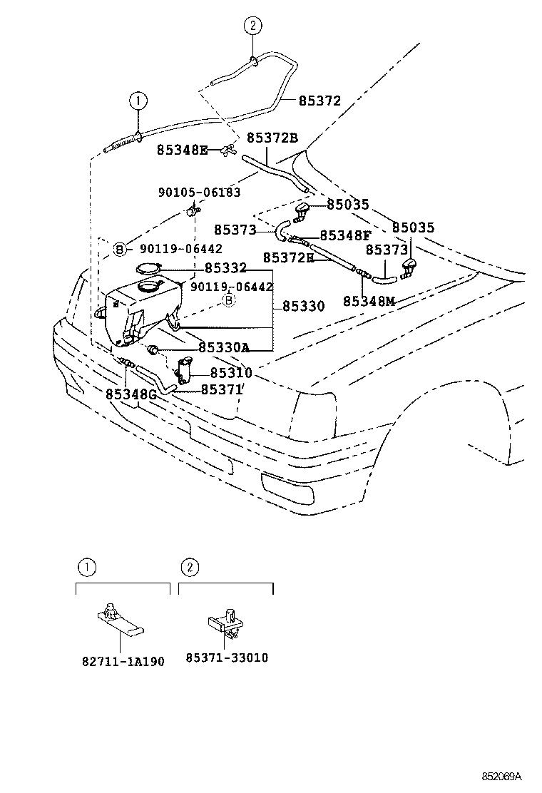 85315-43030 JAR ASSY, WINDSHIELD WASHER product image