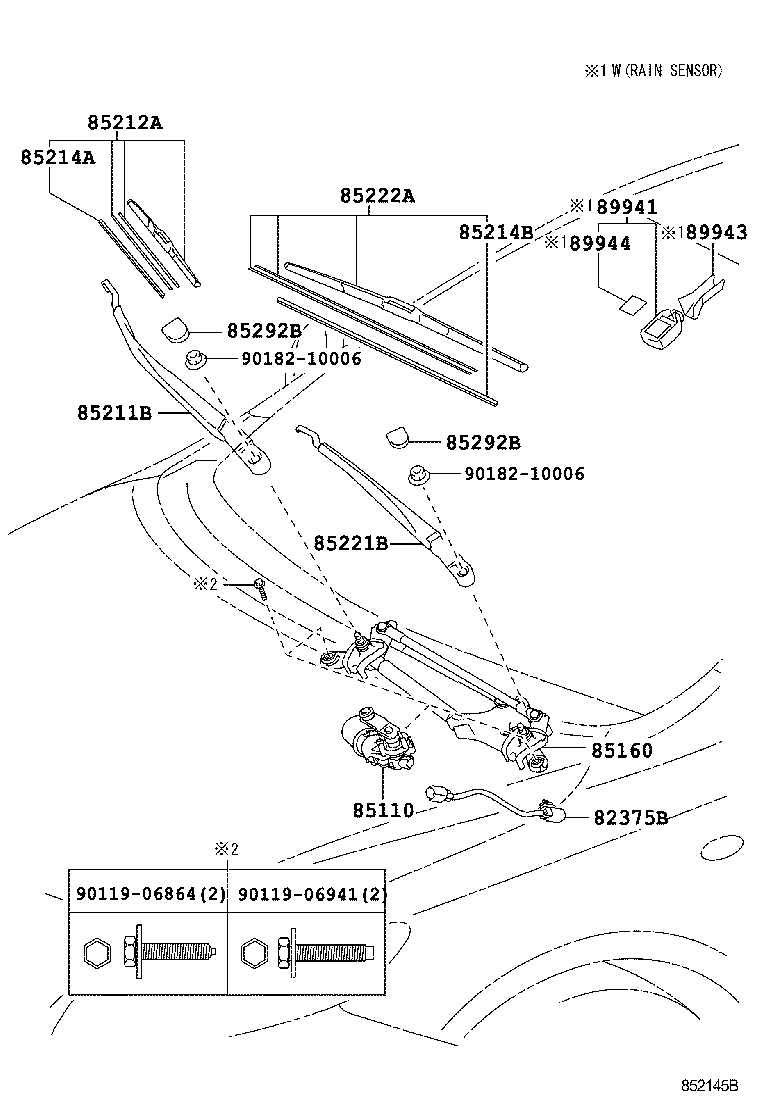 85150-02180 LINK ASSY, WINDSHIELD WIPER product image