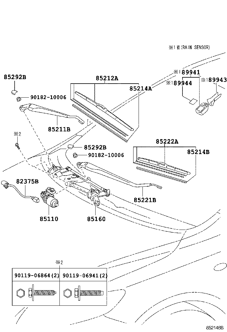 85150-02180 LINK ASSY, WINDSHIELD WIPER product image