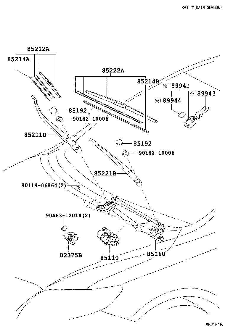 85150-12B10 LINK ASSY, WINDSHIELD WIPER product image