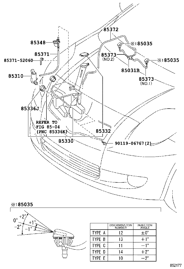 85330-0D010 MOTOR AND PUMP ASSY, WINDSHIELD WASHER product image