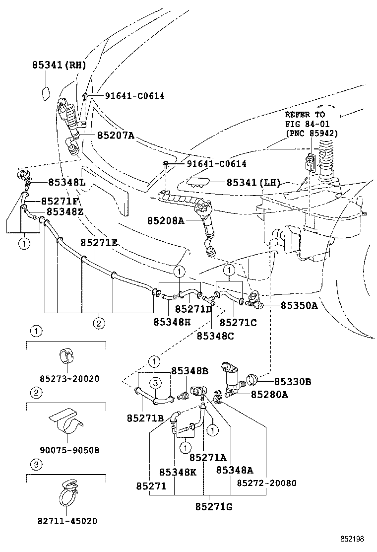 85280-30040 MOTOR AND PUMP ASSY, HEADLAMP CLEANER product image