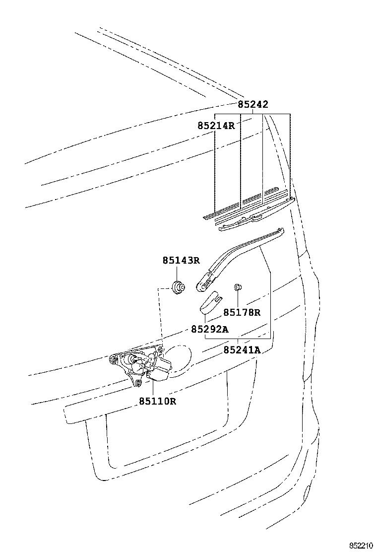 85242-28080 BLADE, RR WIPER product image