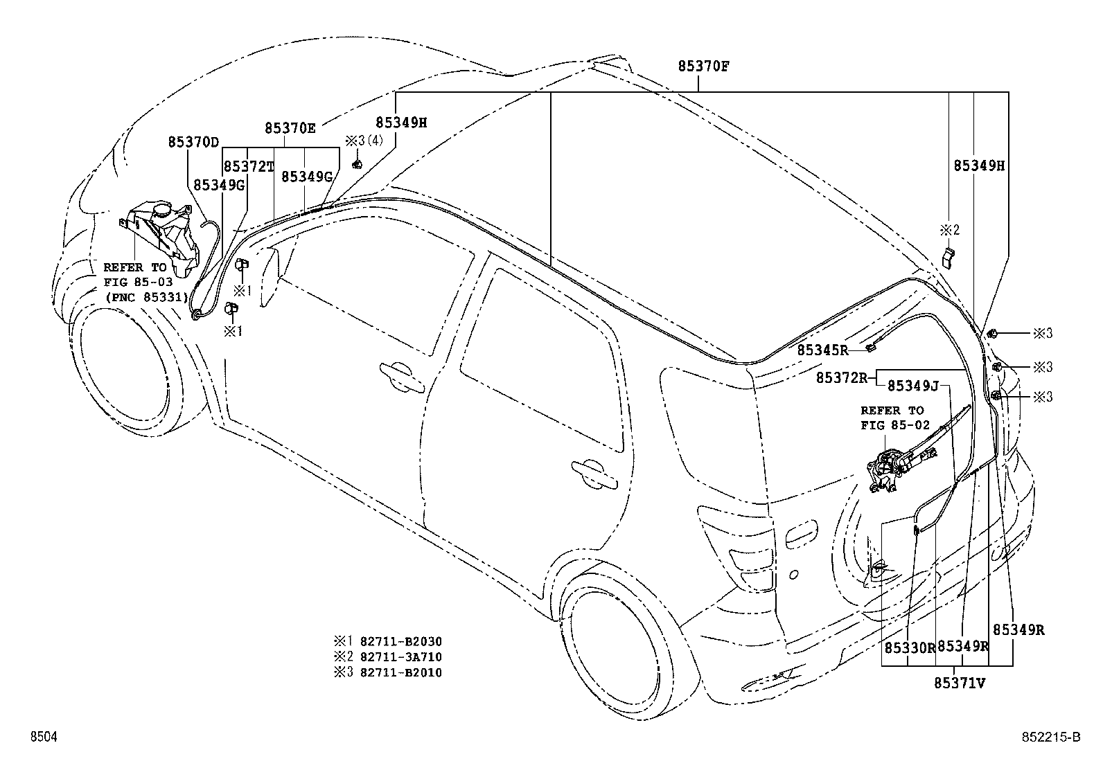 85391-B4010 NOZZLE, REAR WASHER product image