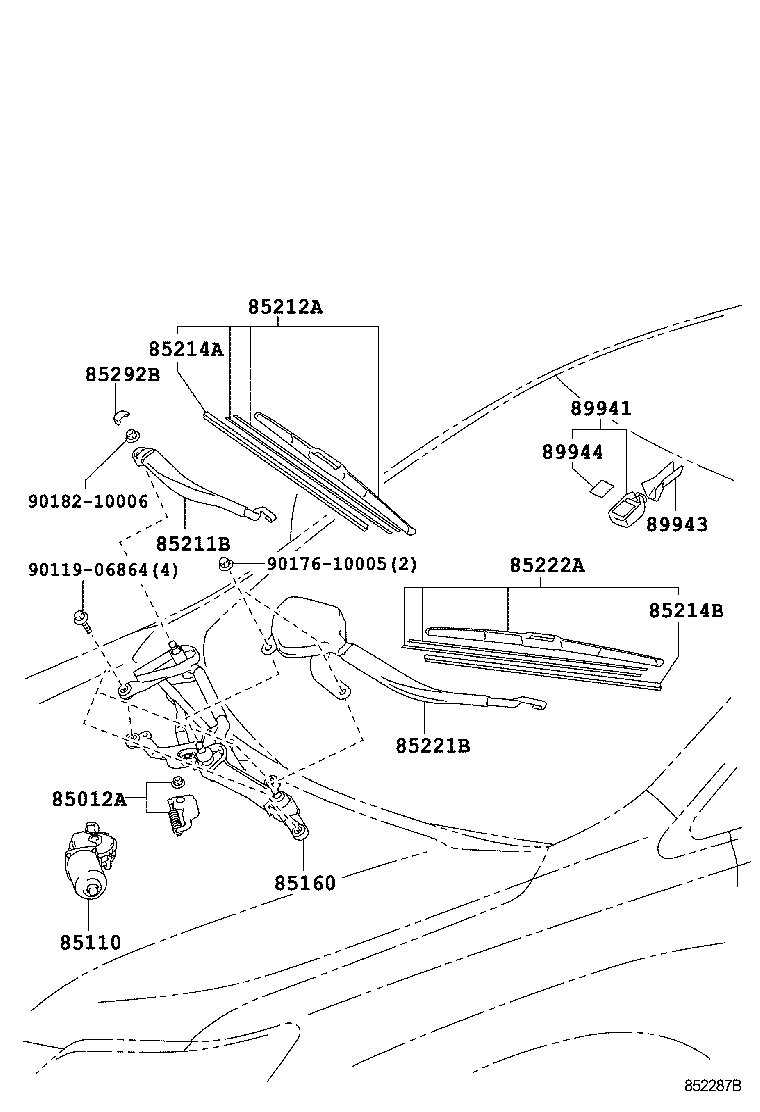 85212-48150 BLADE, FR WIPER, RH product image