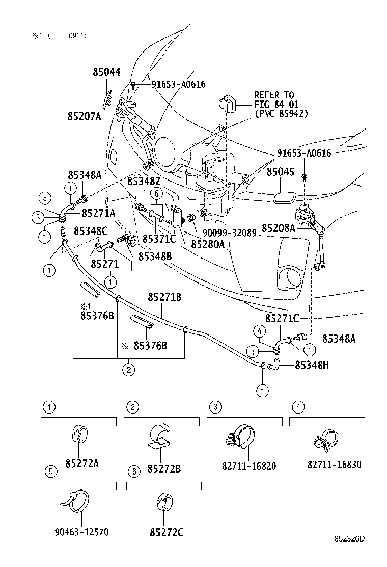 85280-47010 MOTOR AND PUMP ASSY, HEADLAMP CLEANER product image