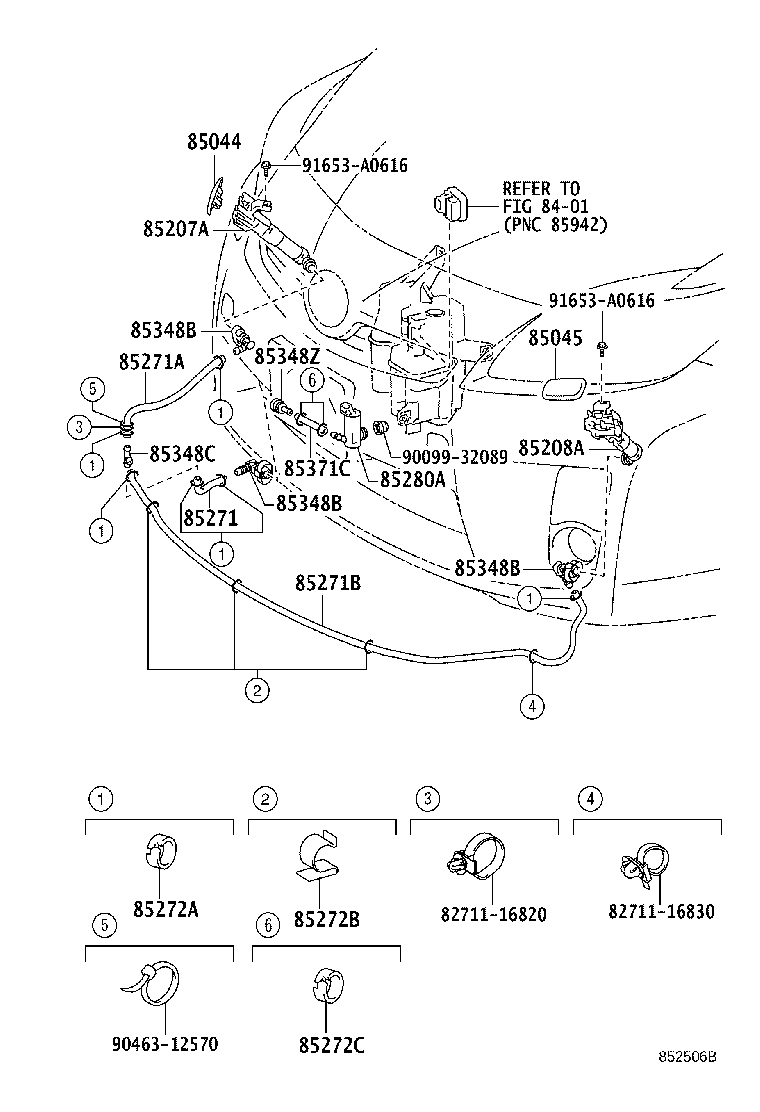 85280-47010 MOTOR AND PUMP ASSY, HEADLAMP CLEANER product image