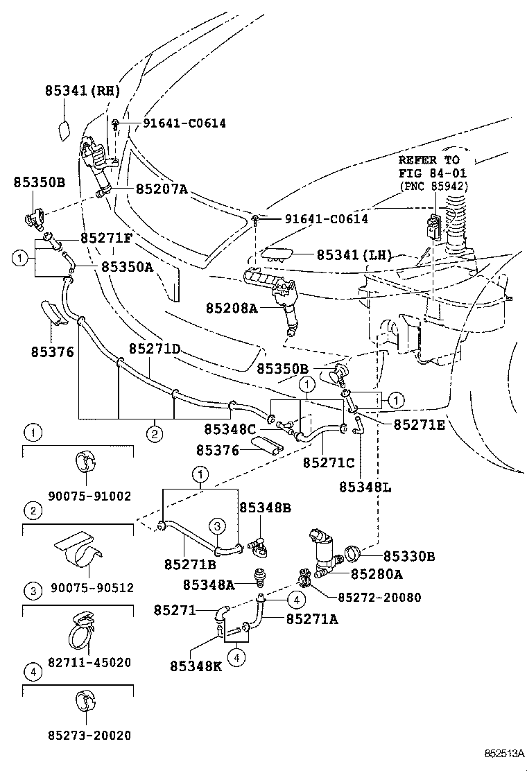 85280-30040 MOTOR AND PUMP ASSY, HEADLAMP CLEANER product image