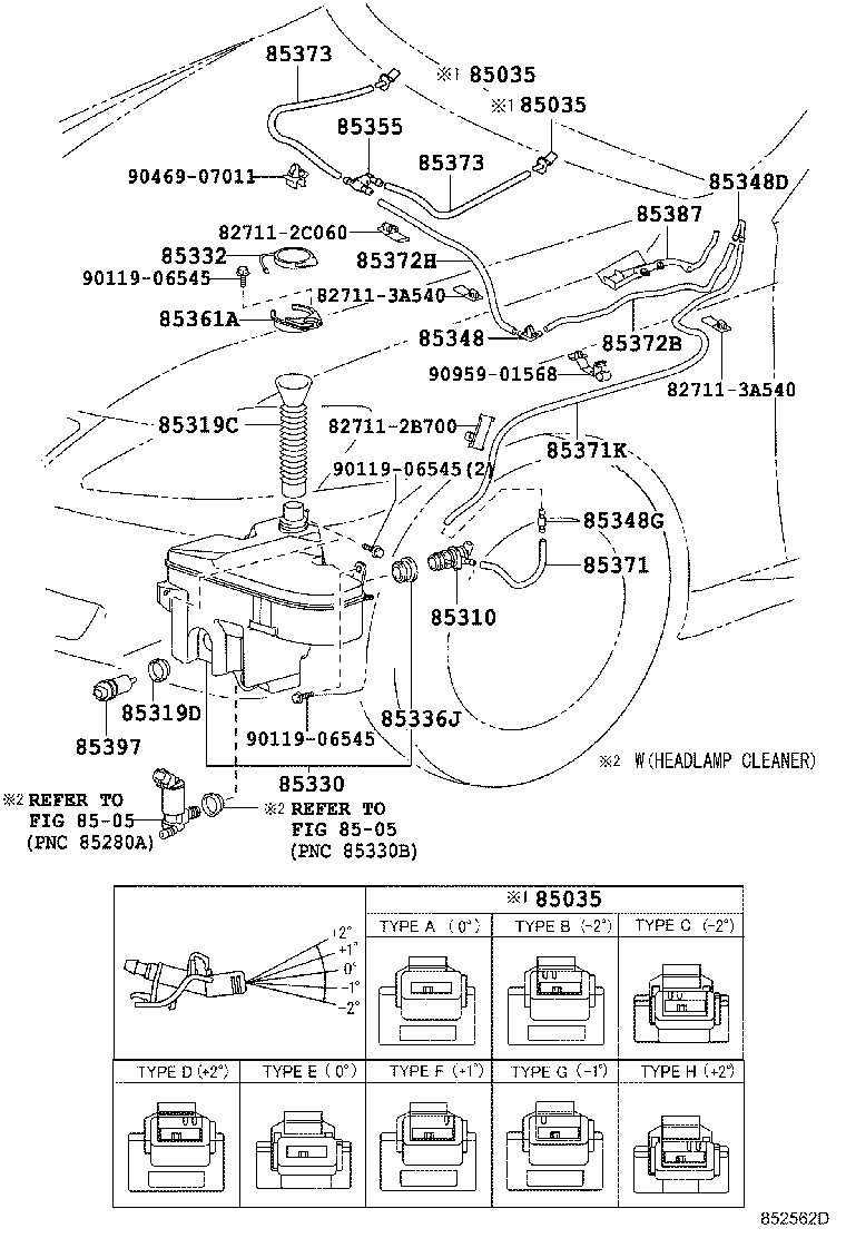 85315-30380 JAR ASSY, WINDSHIELD WASHER product image