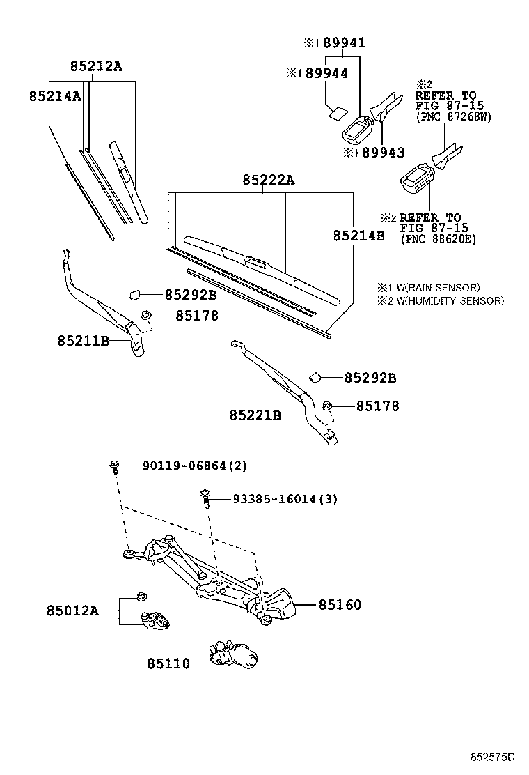 85212-76010 BLADE, FR WIPER, RH product image