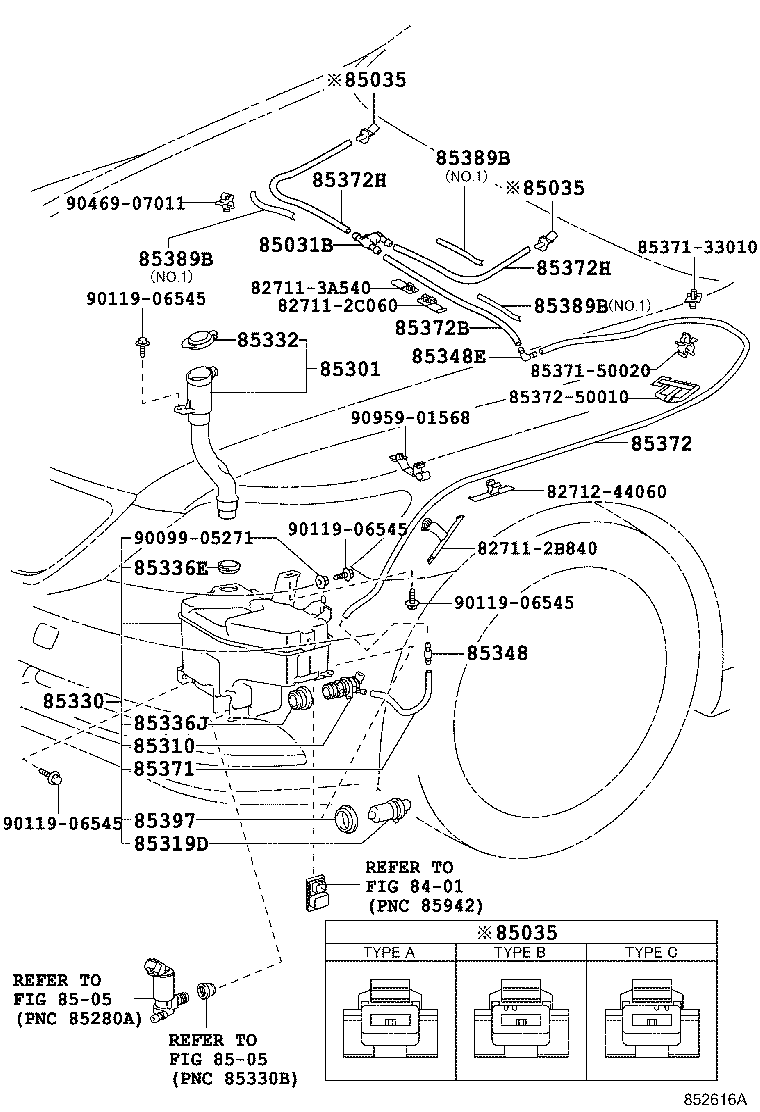 85355-50081 JAR ASSY, WINDSHIELD WASHER product image